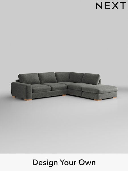 Plush Chenille/Dark Grey Houghton Deep Relaxed Sit (H35887) | £2,625