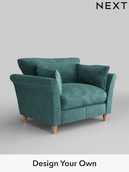 Plush Chenille/Dark Teal Green Hartley Relaxed Sit (H35889) | £925