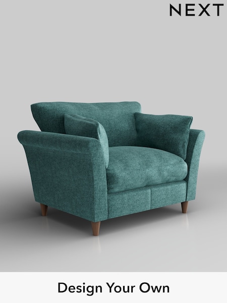 Plush Chenille/Dark Teal Green Hartley Relaxed Sit (H35889) | £925