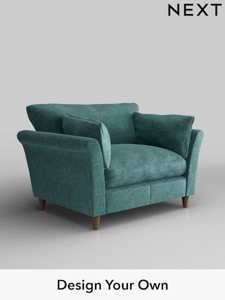 Plush Chenille/Dark Teal Green Hartley Relaxed Sit (H35889) | £1,025