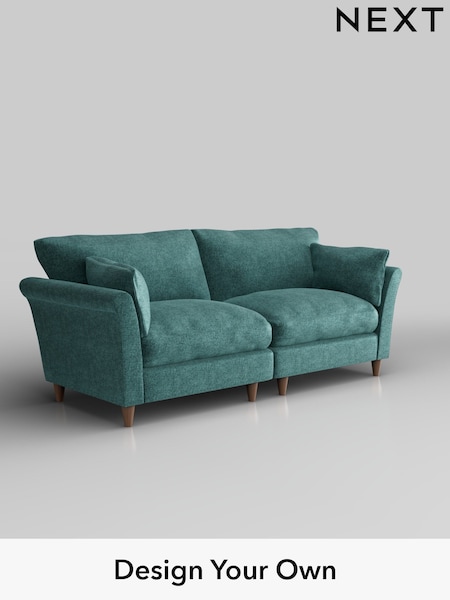 Plush Chenille/Dark Teal Green Hartley Relaxed Sit (H35889) | £1,375