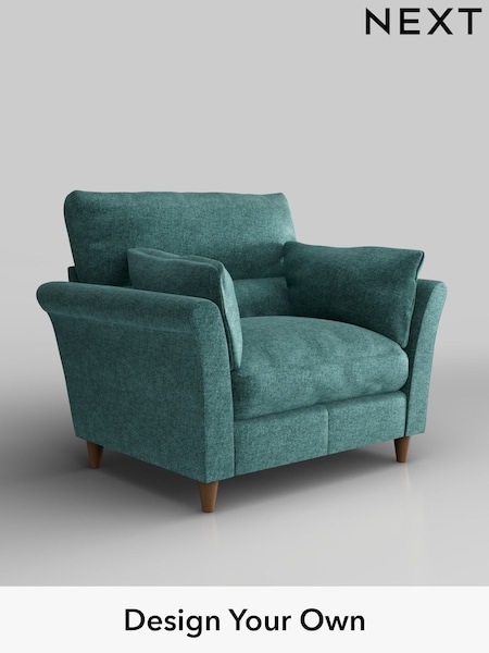 Plush Chenille/Dark Teal Green Hartley Highback Relaxed Sit (H35890) | £975