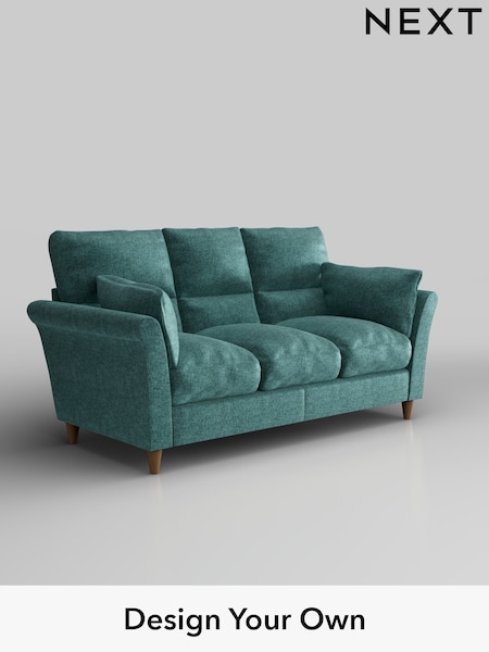 Plush Chenille/Dark Teal Green Hartley Highback Relaxed Sit (H35890) | £1,325