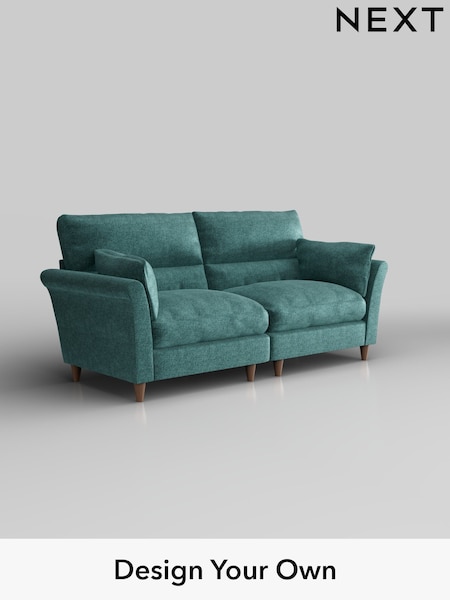 Plush Chenille/Dark Teal Green Hartley Highback Relaxed Sit (H35890) | £1,425