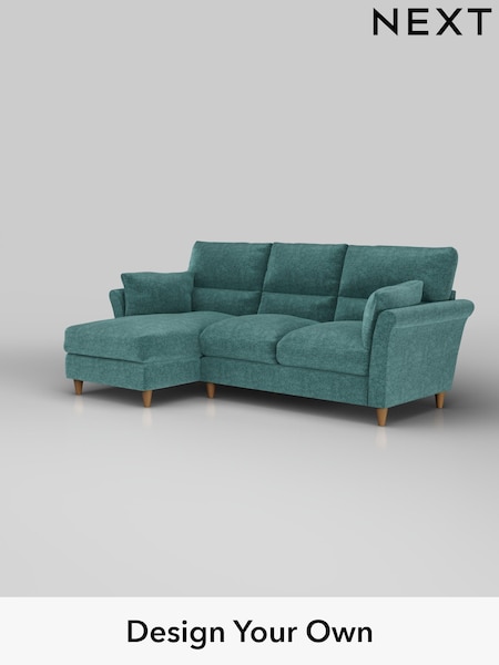 Plush Chenille/Dark Teal Green Hartley Highback Relaxed Sit (H35890) | £1,950