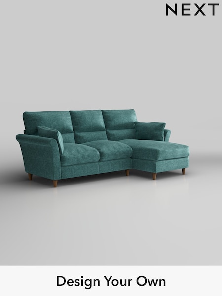 Plush Chenille/Dark Teal Green Hartley Highback Relaxed Sit (H35890) | £1,950