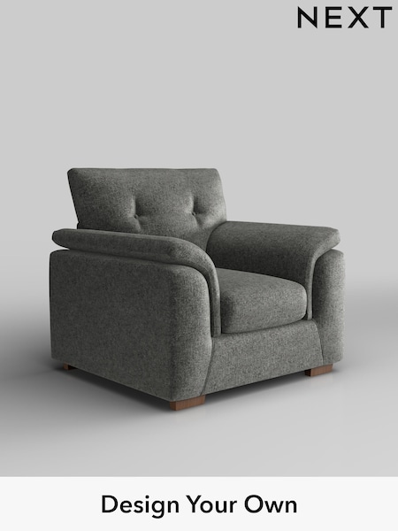 Plush Chenille/Dark Grey Hayden Buttoned Back (H35891) | £750