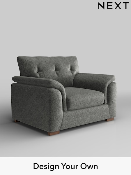 Plush Chenille/Dark Grey Hayden Buttoned Back (H35891) | £850