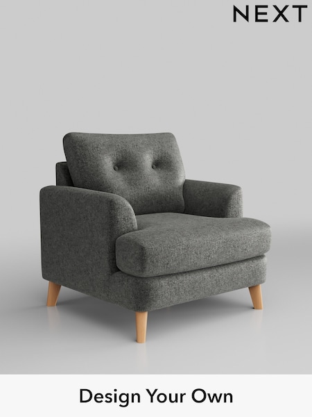 Plush Chenille/Dark Grey Parker Buttoned Back (H35895) | £925