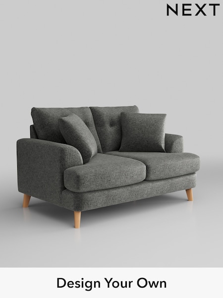 Plush Chenille/Dark Grey Parker Buttoned Back (H35895) | £1,225