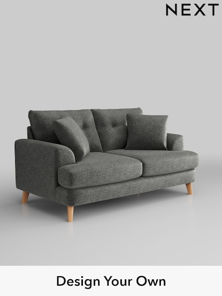 Plush Chenille/Dark Grey Parker Buttoned Back (H35895) | £1,325