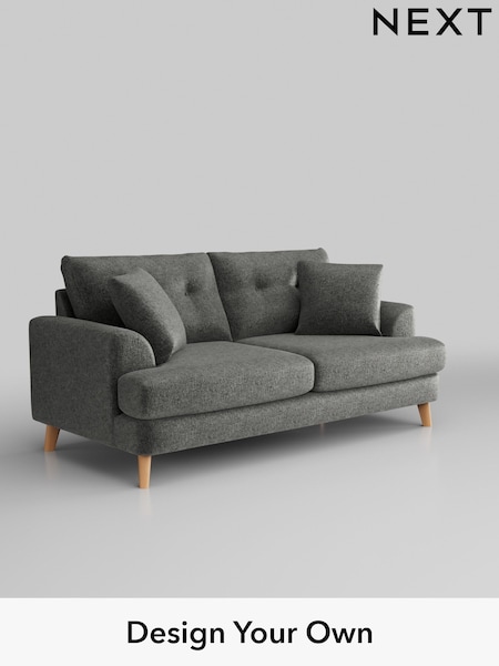 Plush Chenille/Dark Grey Parker Buttoned Back (H35895) | £1,425