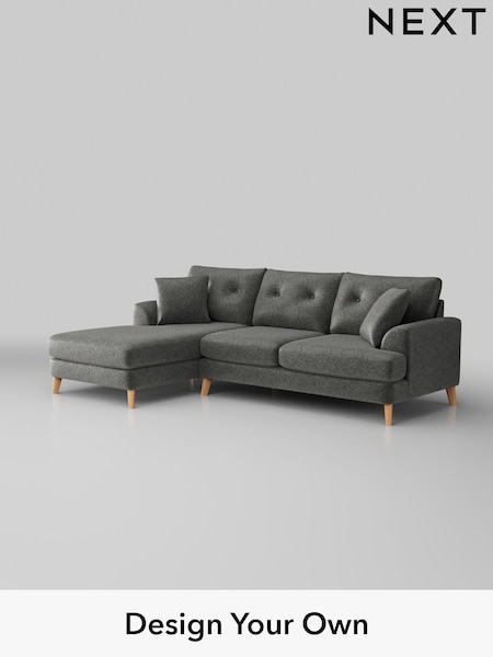 Plush Chenille/Dark Grey Parker Buttoned Back (H35895) | £2,199