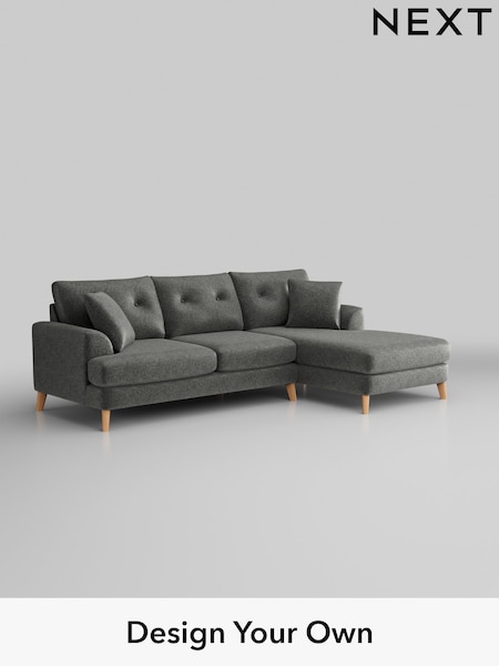 Plush Chenille/Dark Grey Parker Buttoned Back (H35895) | £2,199