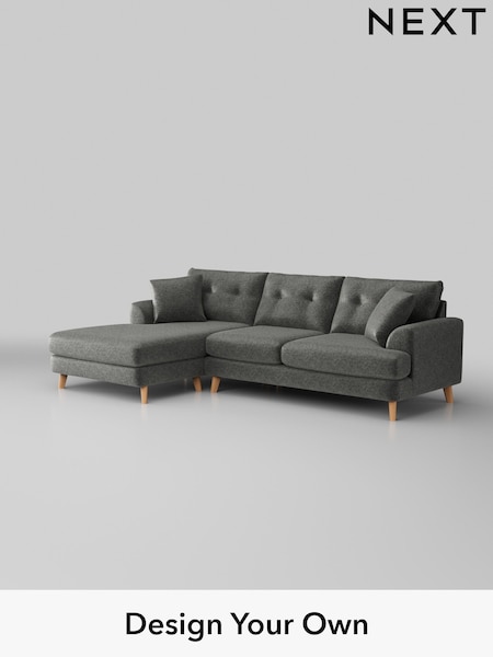 Plush Chenille/Dark Grey Parker Buttoned Back (H35895) | £2,350