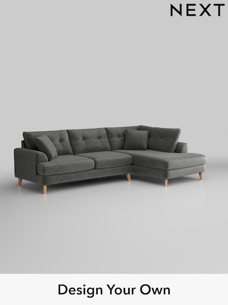 Plush Chenille/Dark Grey Parker Buttoned Back (H35895) | £2,425