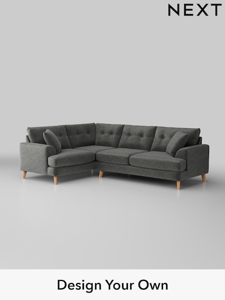 Plush Chenille/Dark Grey Parker Buttoned Back (H35895) | £2,375