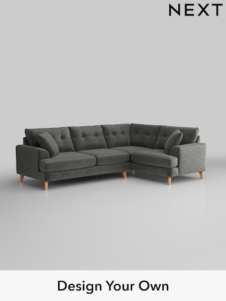 Plush Chenille/Dark Grey Parker Buttoned Back (H35895) | £2,375