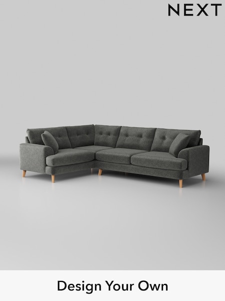 Plush Chenille/Dark Grey Parker Buttoned Back (H35895) | £2,475
