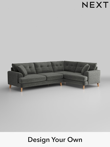 Plush Chenille/Dark Grey Parker Buttoned Back (H35895) | £2,475