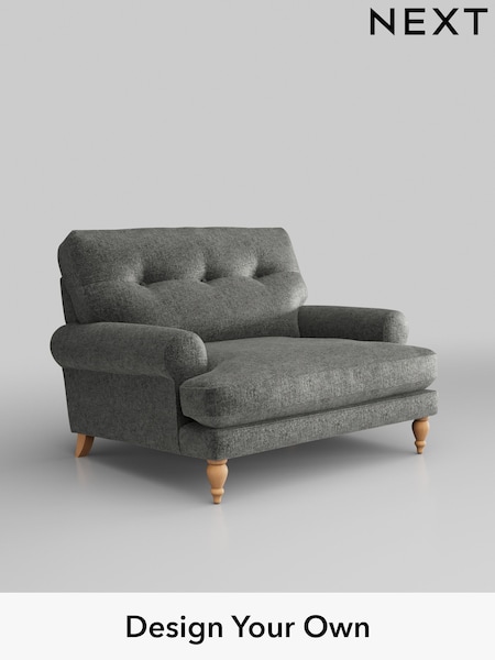 Plush Chenille/Dark Grey Erin Buttoned Back Deep Sit (H35898) | £975