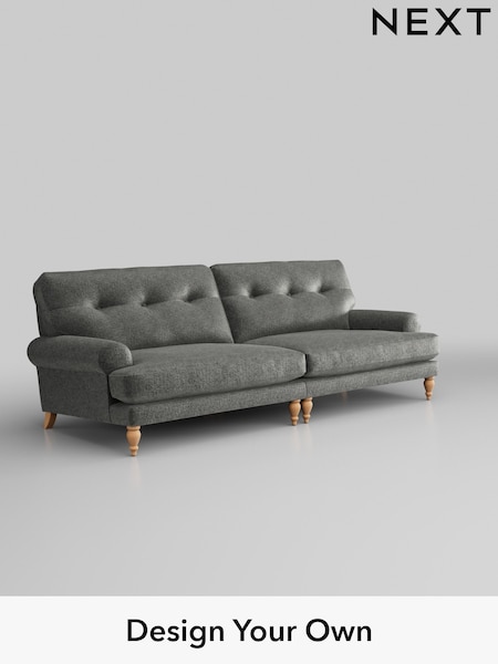 Plush Chenille/Dark Grey Erin Buttoned Back Deep Sit (H35898) | £1,475