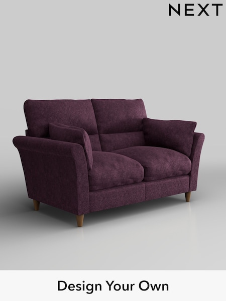 Plush Chenille/Dark Plum Purple Hartley Highback Relaxed Sit (H35899) | £1,125