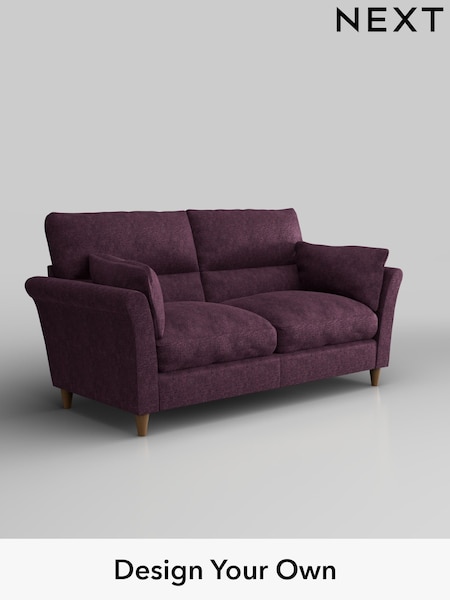 Plush Chenille/Dark Plum Purple Hartley Highback Relaxed Sit (H35899) | £1,325