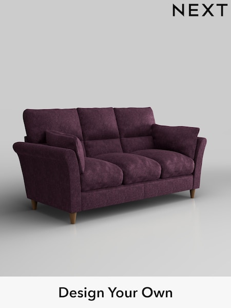 Plush Chenille/Dark Plum Purple Hartley Highback Relaxed Sit (H35899) | £1,325