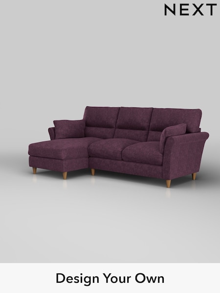 Plush Chenille/Dark Plum Purple Hartley Highback Relaxed Sit (H35899) | £1,950