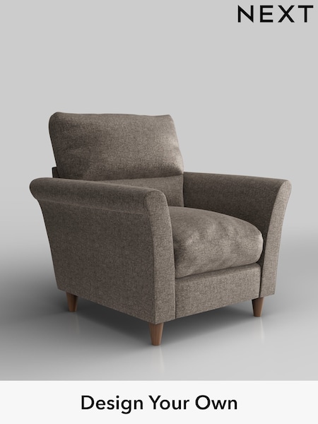 Plush Chenille/Mink Brown Hartley Highback Relaxed Sit (H35906) | £875