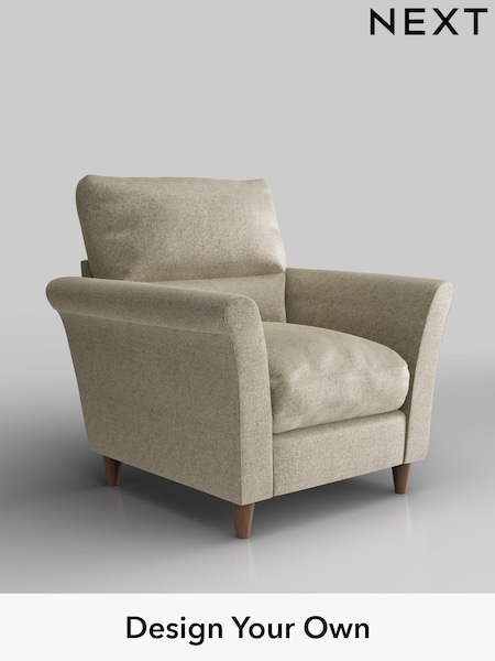 Plush Chenille/Light Natural Hartley Highback Relaxed Sit (H35907) | £875