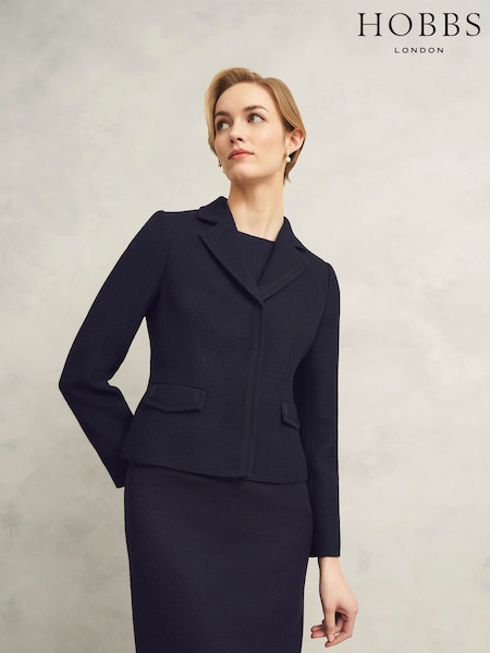 Hobbs Blue Adrian Tweed Jacket (H35912) | £199