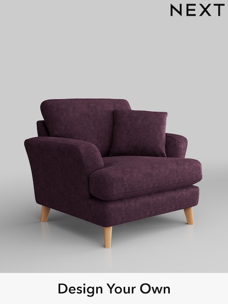 Plush Chenille/Dark Plum Purple Conway Relaxed Sit (H35968) | £875