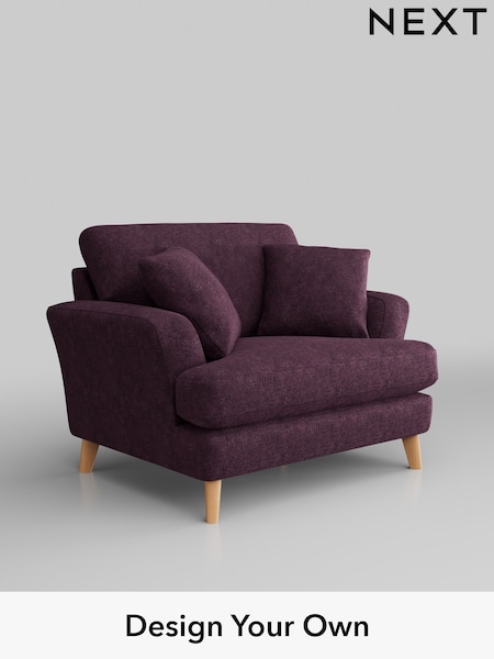 Plush Chenille/Dark Plum Purple Conway Relaxed Sit (H35968) | £975