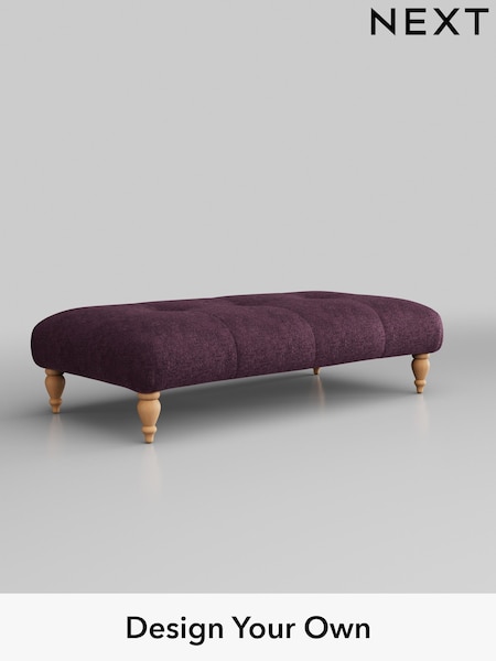 Plush Chenille/Dark Plum Purple Erin Buttoned Back Deep Relaxed Sit (H35970) | £499