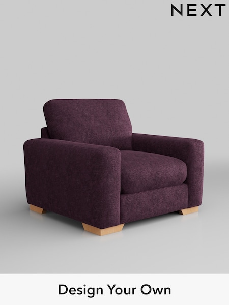 Plush Chenille/Dark Plum Purple Houghton Deep Relaxed Sit (H35971) | £925