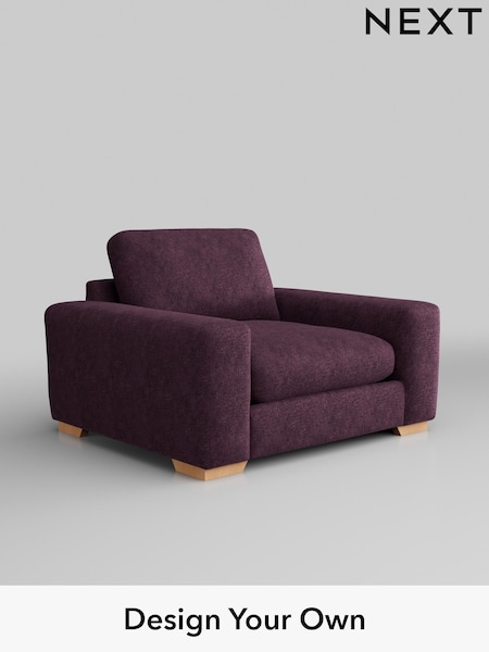Plush Chenille/Dark Plum Purple Houghton Deep Relaxed Sit (H35971) | £1,025