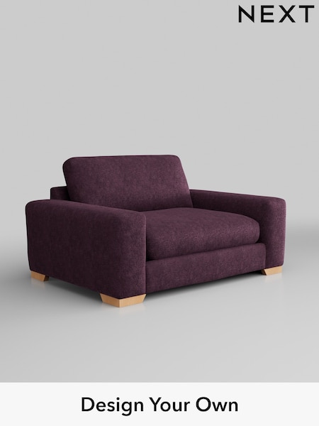 Plush Chenille/Dark Plum Purple Houghton Deep Relaxed Sit (H35971) | £1,225