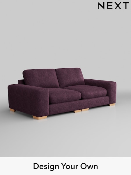 Plush Chenille/Dark Plum Purple Houghton Deep Relaxed Sit (H35971) | £1,525
