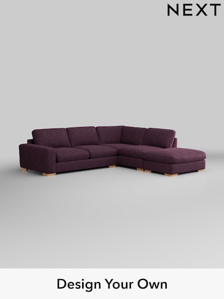 Plush Chenille/Dark Plum Purple Houghton Deep Relaxed Sit (H35971) | £2,675