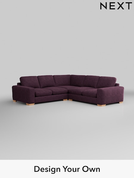 Plush Chenille/Dark Plum Purple Houghton Deep Relaxed Sit (H35971) | £2,825