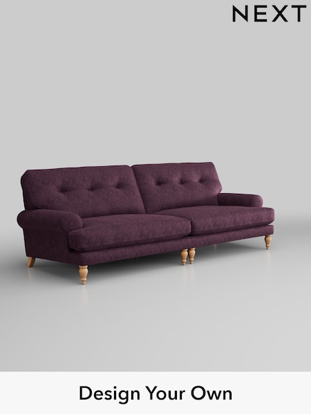 Plush Chenille/Dark Plum Purple Erin Buttoned Back Deep Sit (H35973) | £1,475