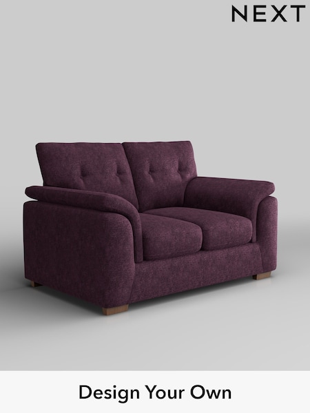 Plush Chenille/Dark Plum Purple Hayden Buttoned Back (H35974) | £1,025
