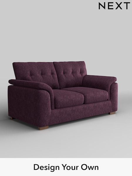 Plush Chenille/Dark Plum Purple Hayden Buttoned Back (H35974) | £1,125