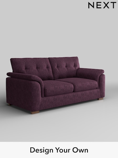 Plush Chenille/Dark Plum Purple Hayden Buttoned Back (H35974) | £1,225