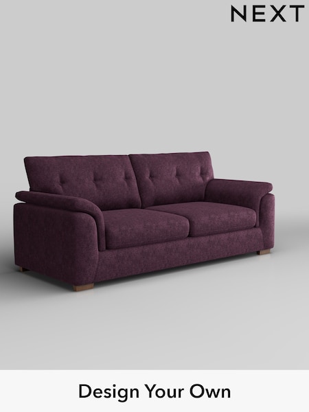 Plush Chenille/Dark Plum Purple Hayden Buttoned Back (H35974) | £1,325