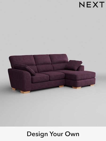 Plush Chenille/Dark Plum Purple Stamford Highback (H35995) | £1,875