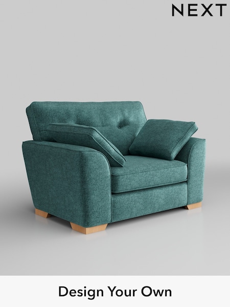 Plush Chenille/Dark Teal Green Stamford Buttoned Back (H36001) | £899