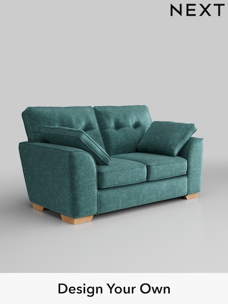 Plush Chenille/Dark Teal Green Stamford Buttoned Back (H36001) | £1,099